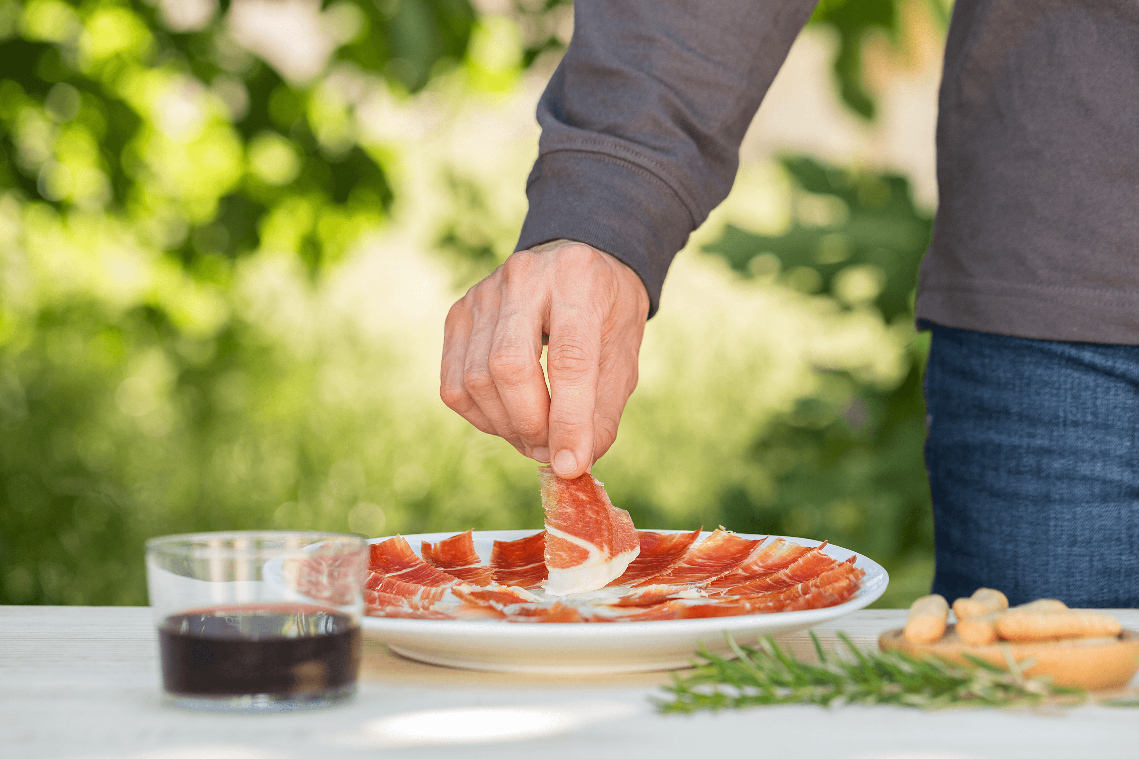 Jamón Loncheado cortado a mano no envasado