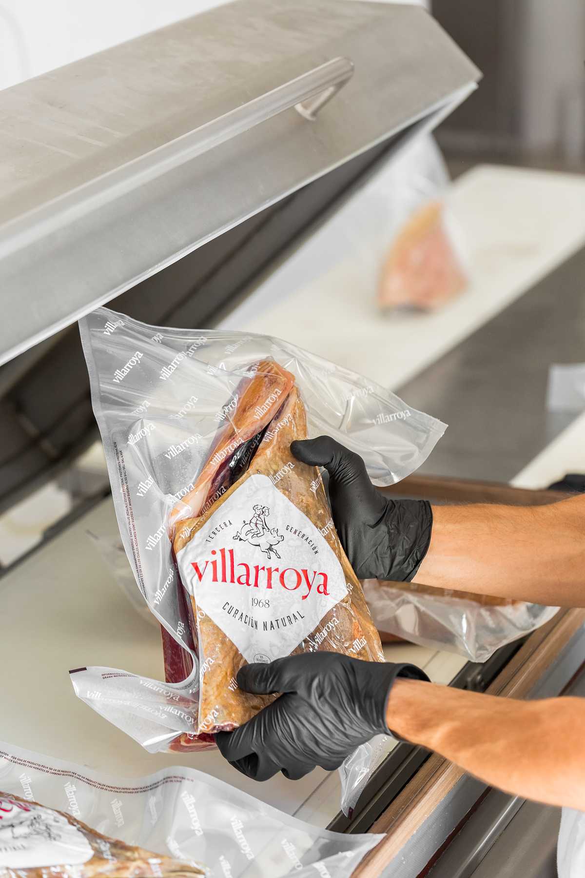 Jamón envasado y etiquetado